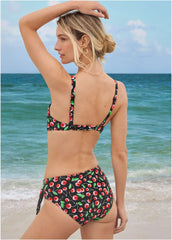 St Lucia Twist Bikini Top Very Cherry