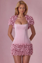 Cropped Bolero in Blush Pink