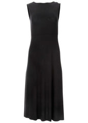 Crochet Back Midi Dress Black