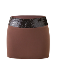 THARA MINI SKIRT CHOCOLATE