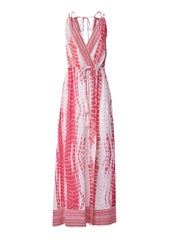 Maxi Cover Up Dress Pink Tie Dye