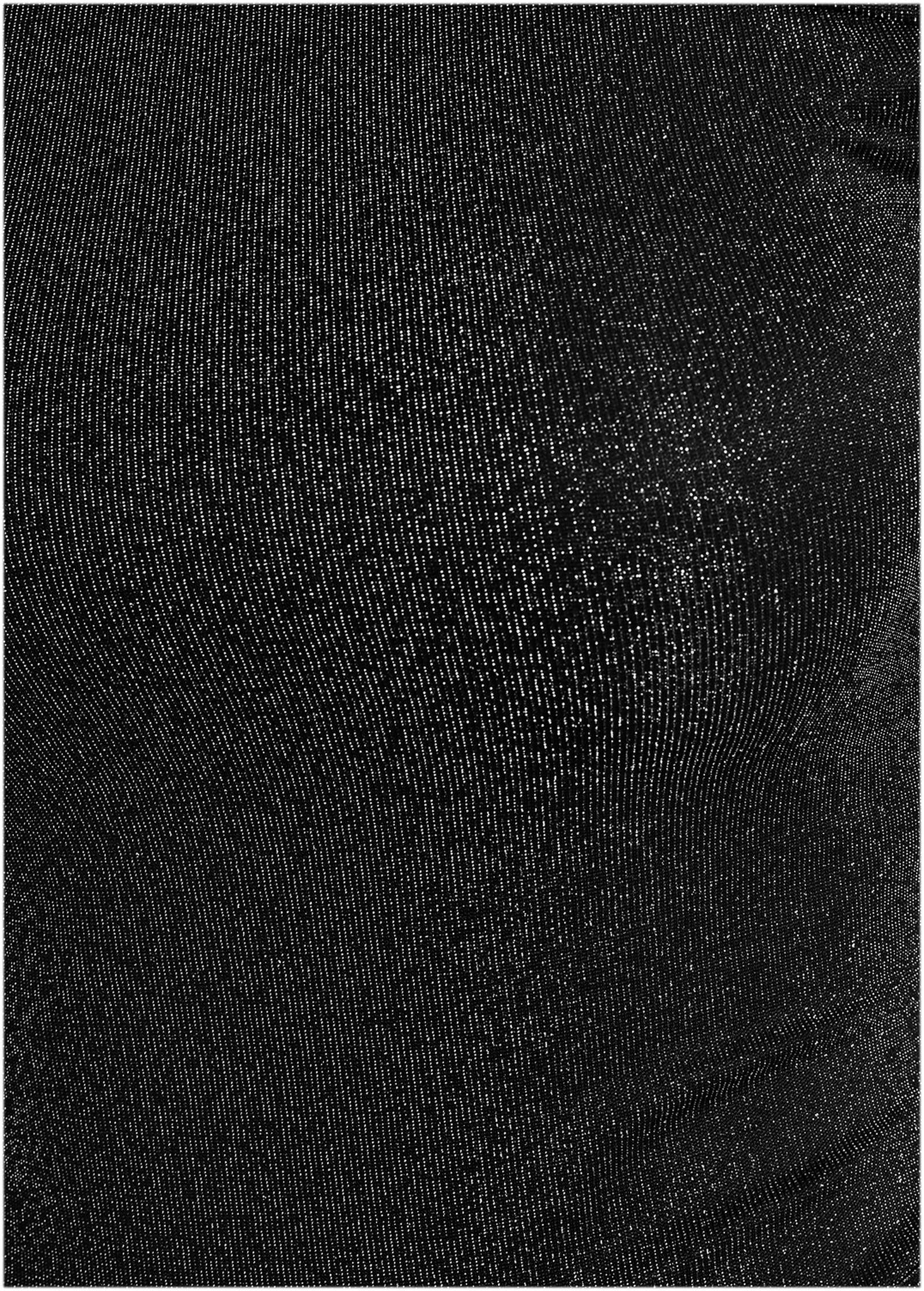 Glitter Knit One Shoulder Top Jet Black Glitter Knit