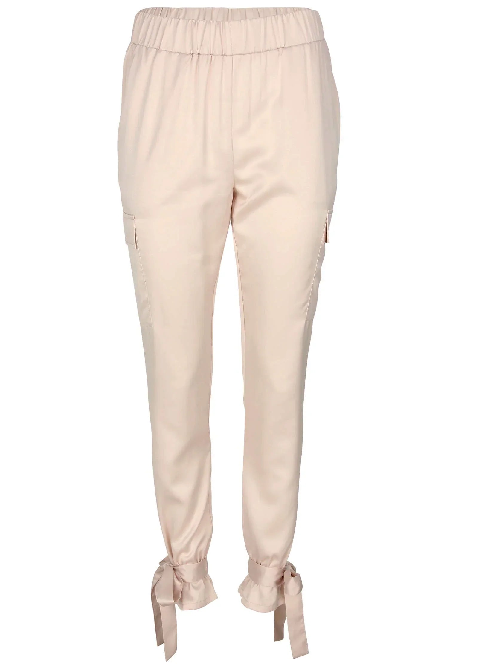 Satin Jogger Pants Peach Dust