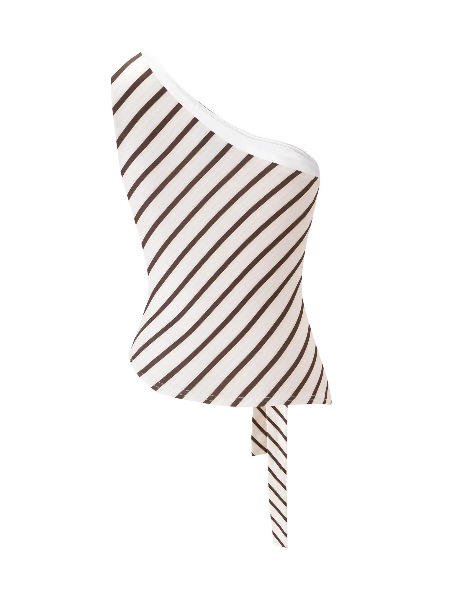LYLE ONE SHOULDER TOP YELLOW STRIPE