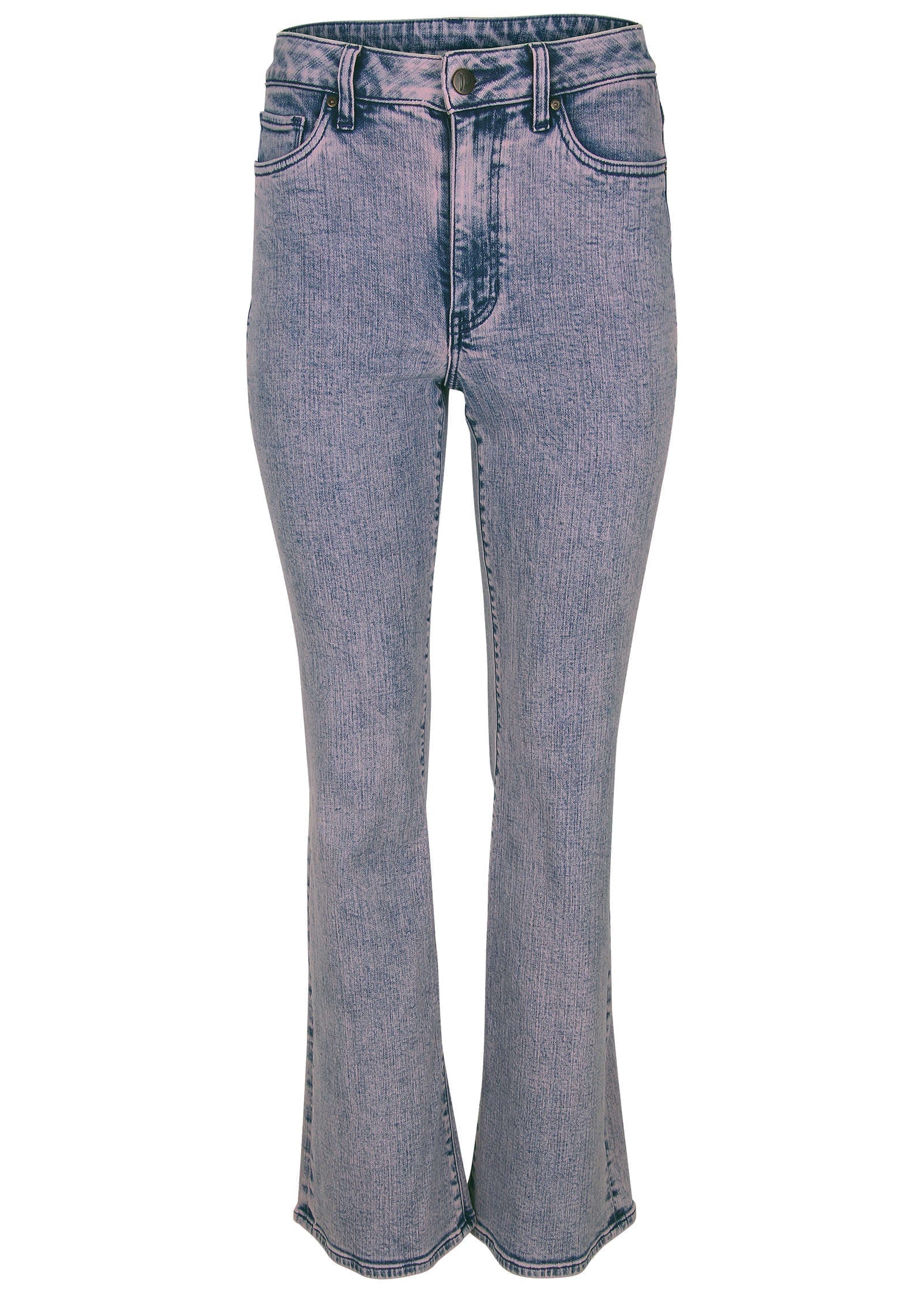 Penelope Modern Flare Jeans Purple Acid Wash