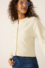 Kitty Bobble Crew Cardigan
