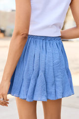 Emilia Denim Blue Pleated Skort