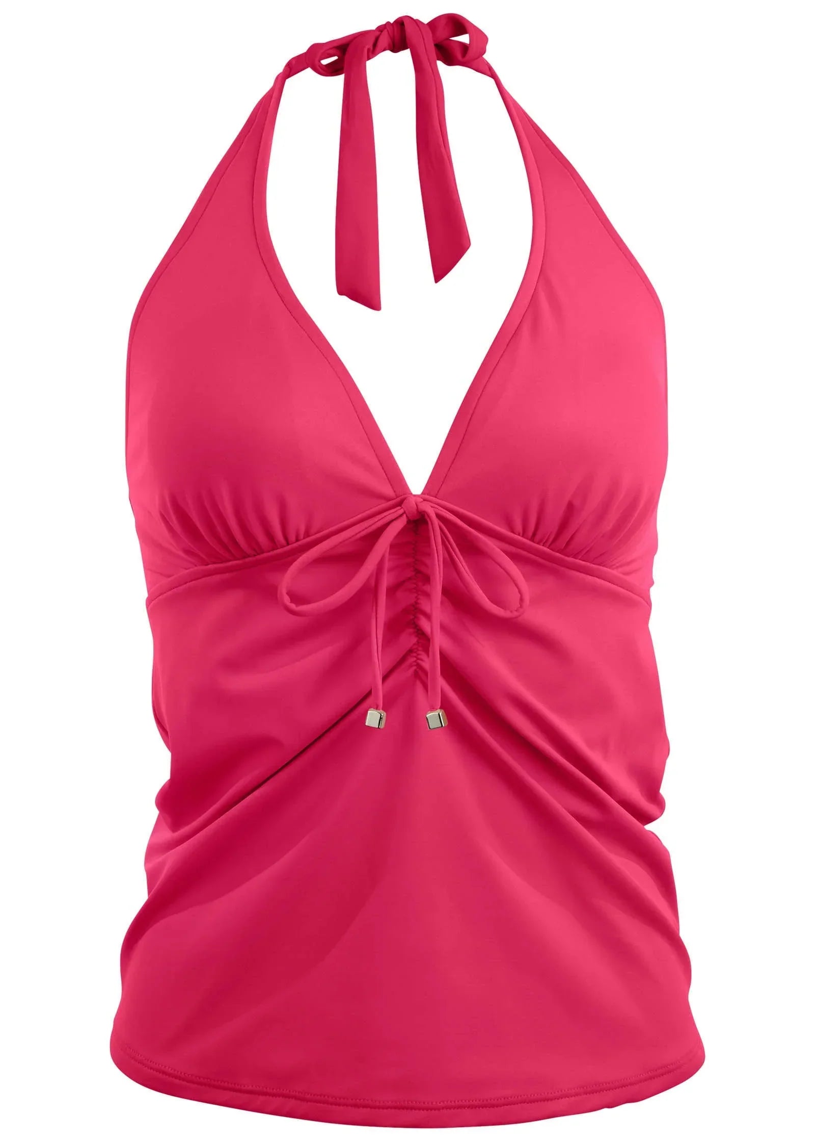 Sicily Halter Tankini Top Raspberry