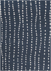 Halter High Low Dress Navy Dot Stripe