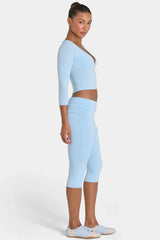 ButterCloud Capri Leggings in Sky