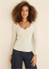 Long Sleeve Sweater Cloud Dancer