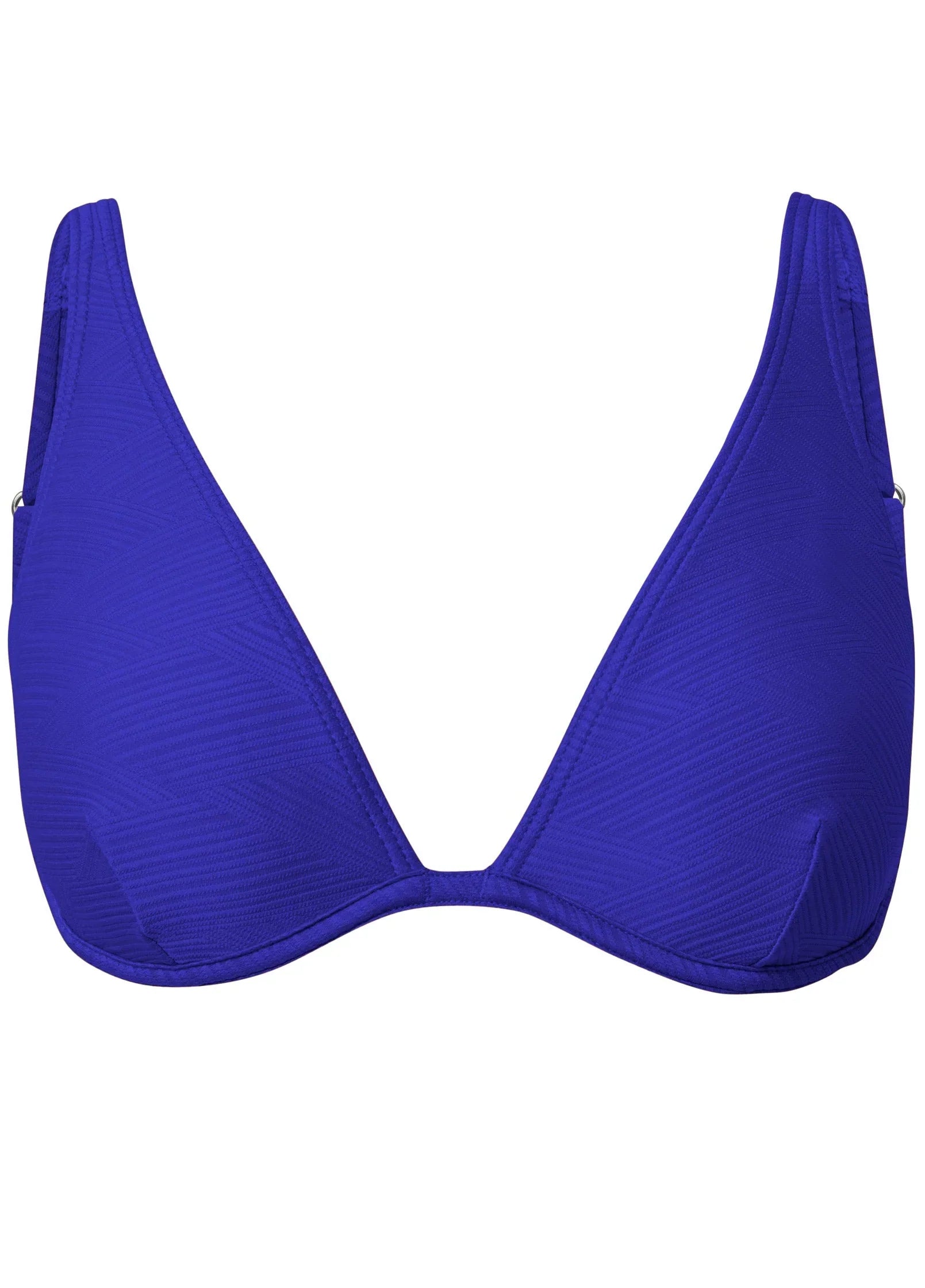 Underwire Swim Top Textured Cobalt Blue