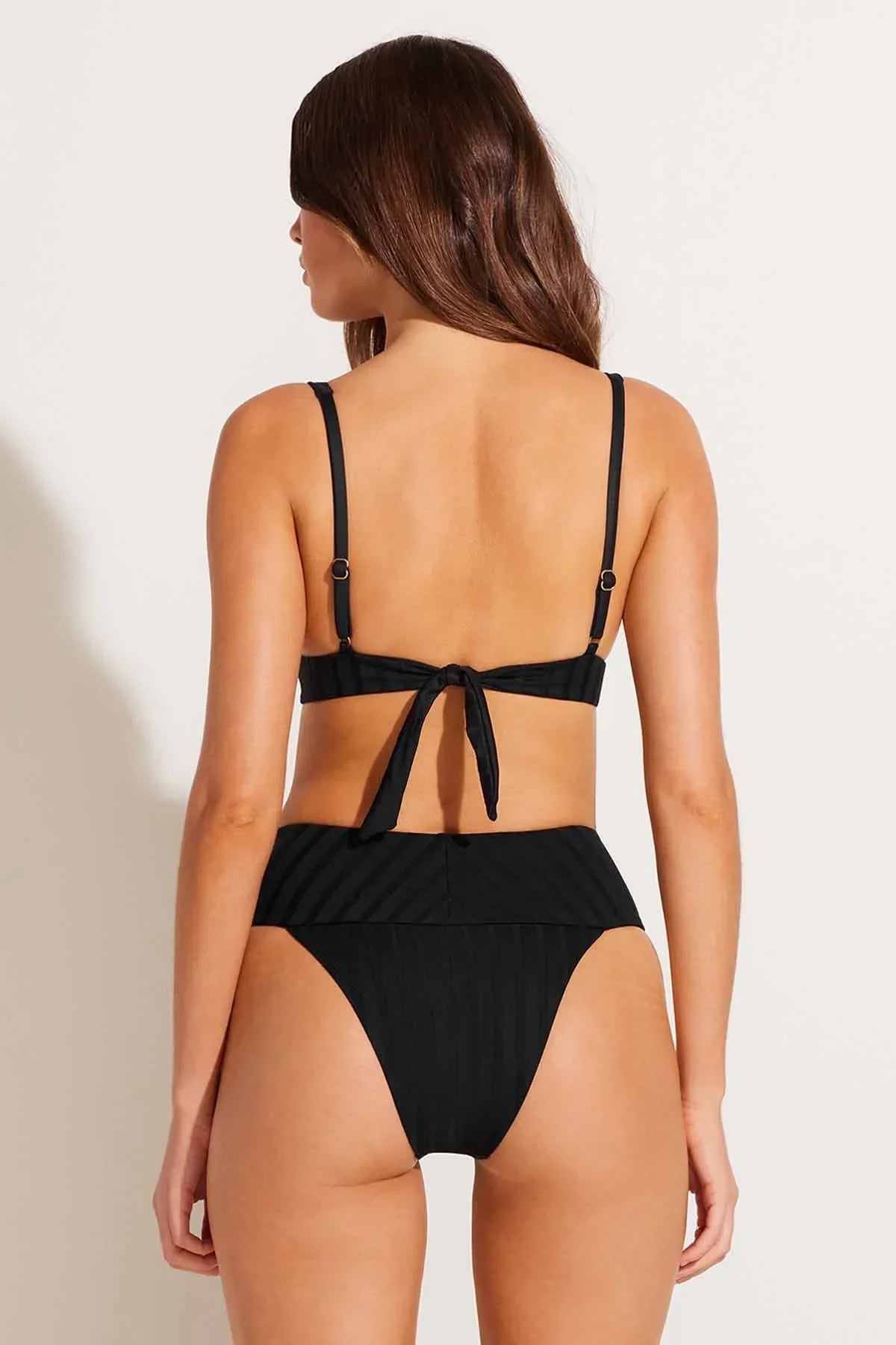 Rossi Halter Underwire Top Black SuperRib