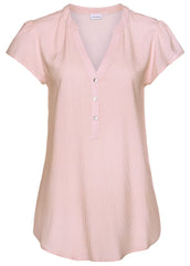 Button Down Top Taupe