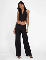TAMARA PANT BLACK PINSTRIPE