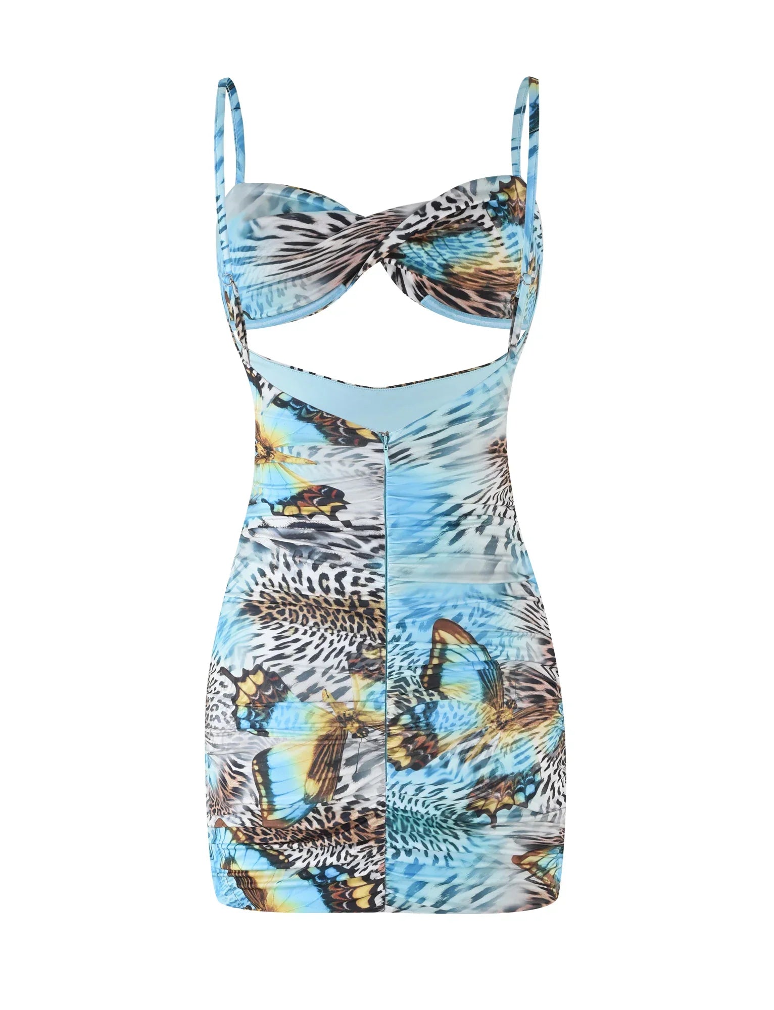 VERA MINI DRESS MULTI ANIMAL BUTTERFLY ANIMAL