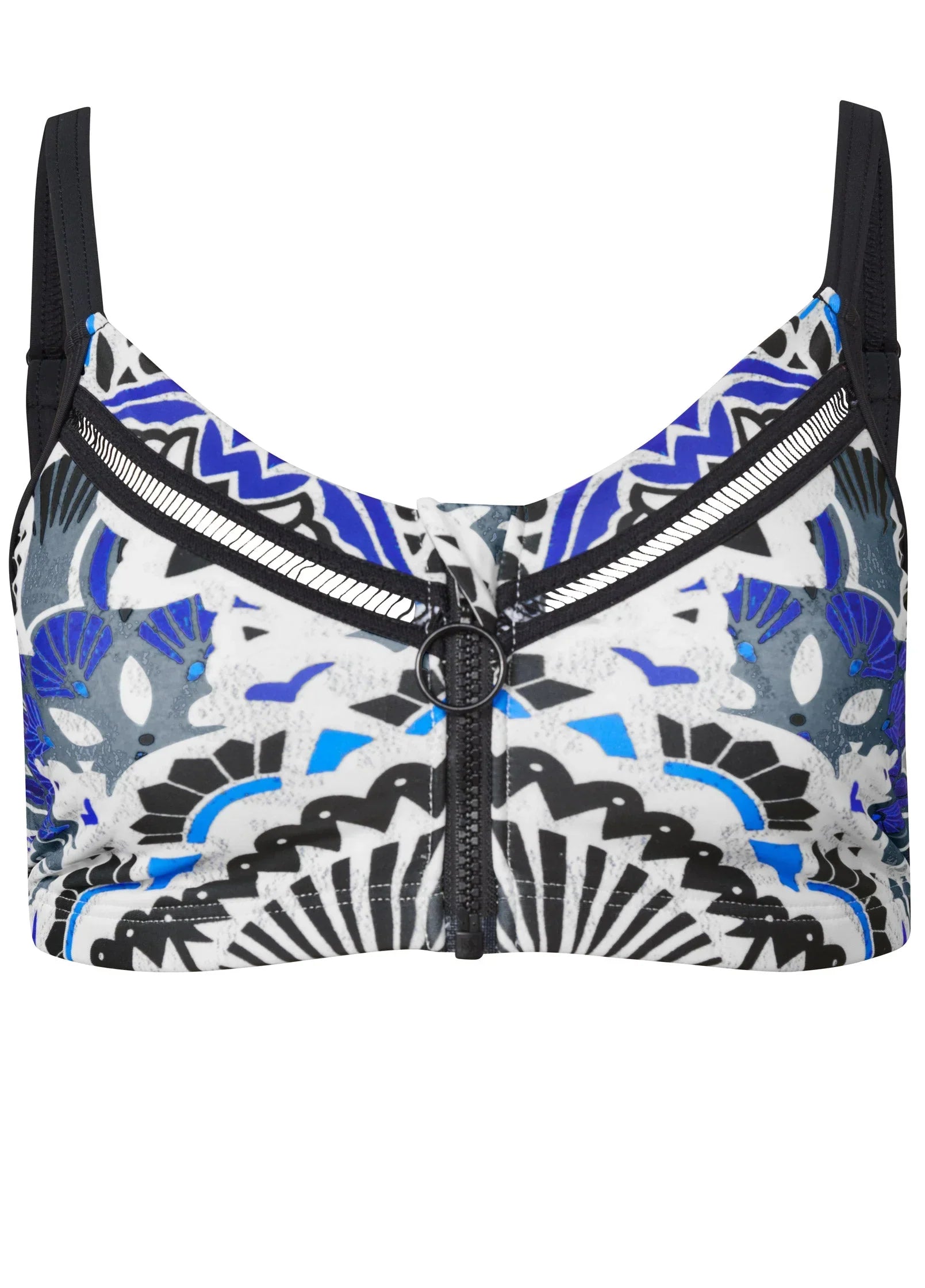 Clairette Zip Up Swim Top Calypso Bloom