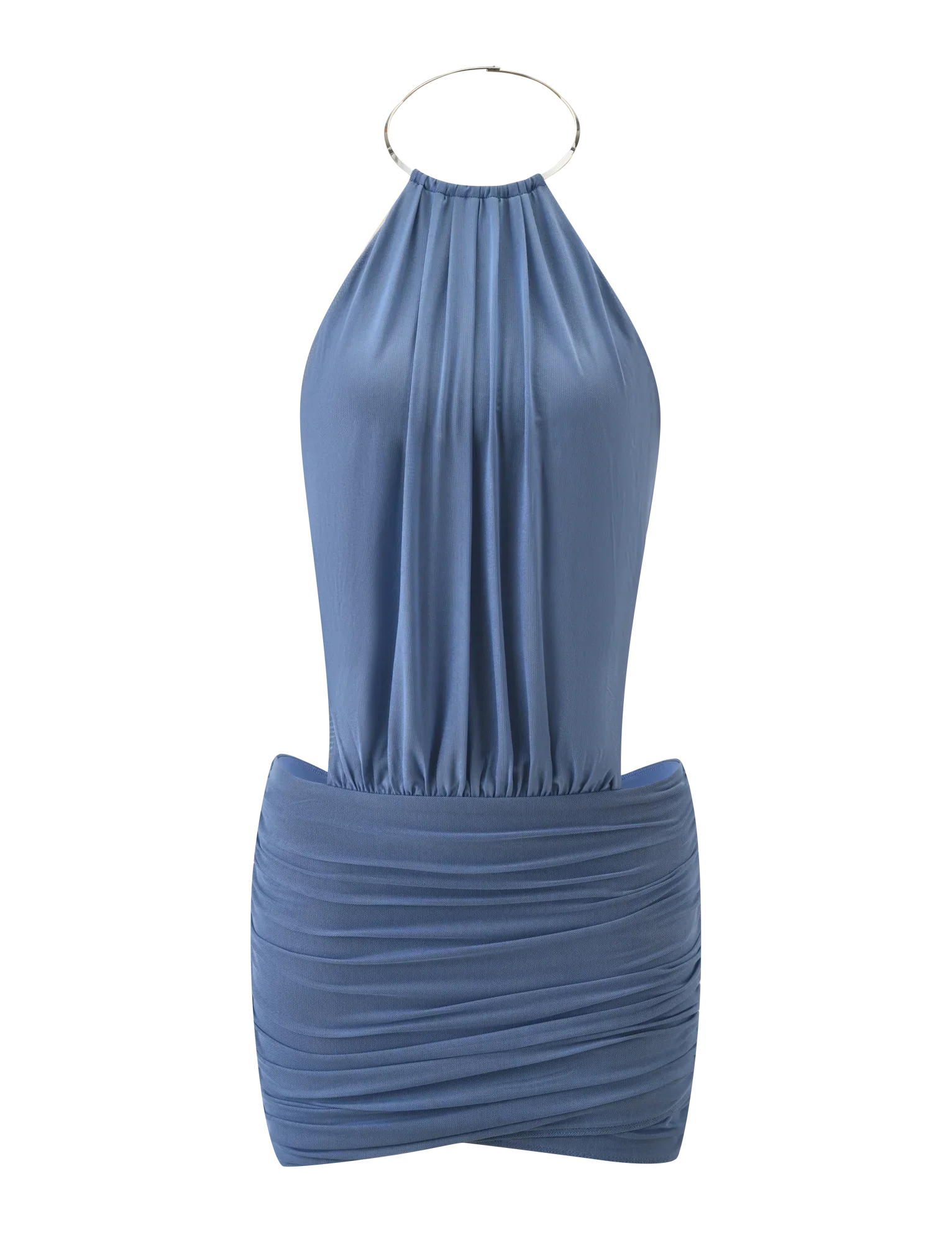 EVANNA MINI DRESS SLATE BLUE