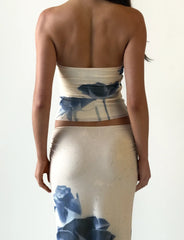 JANIS TOP INDIGO FLORAL