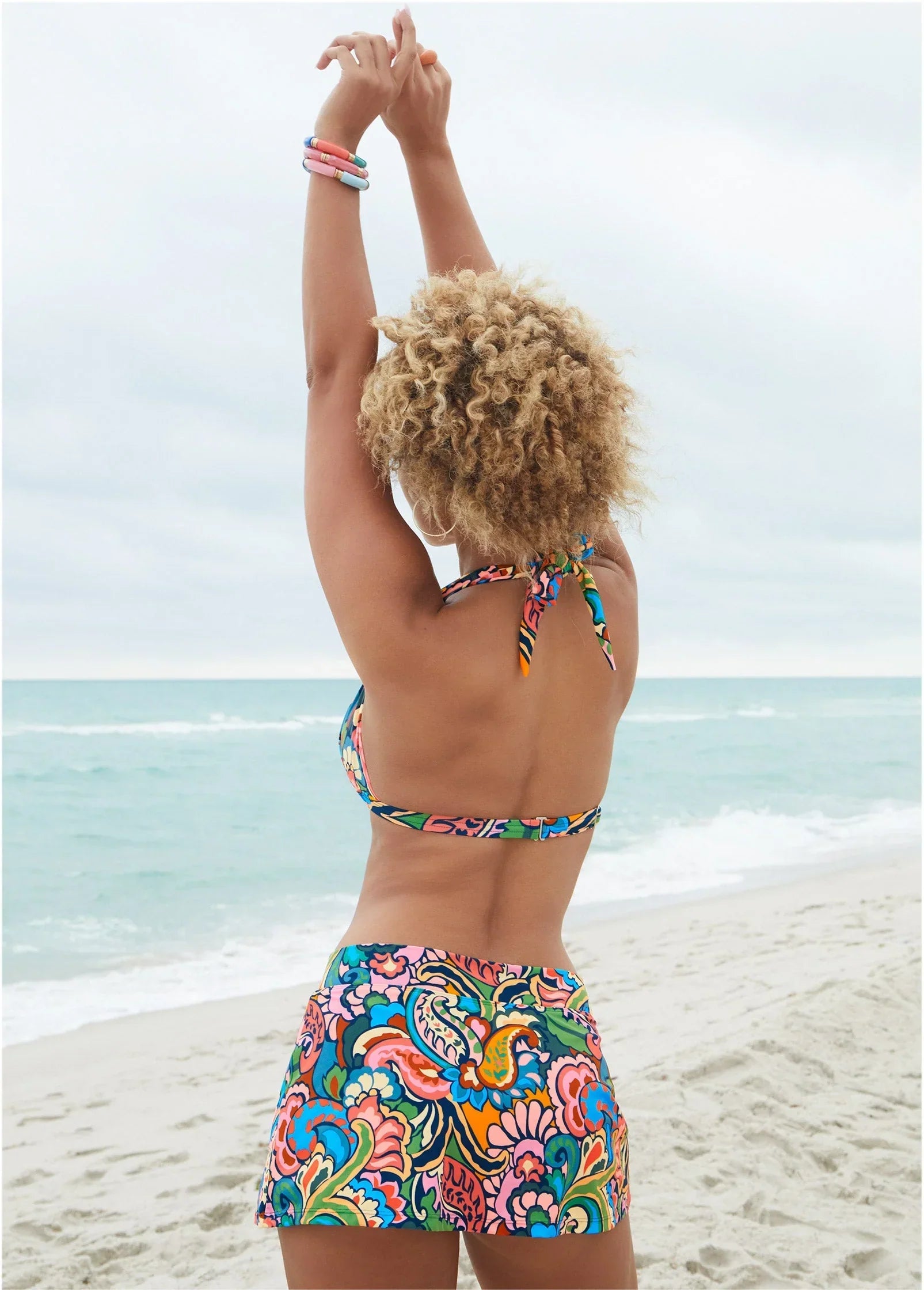 Goddess Push Up Bikini Top Fiesta Paisley