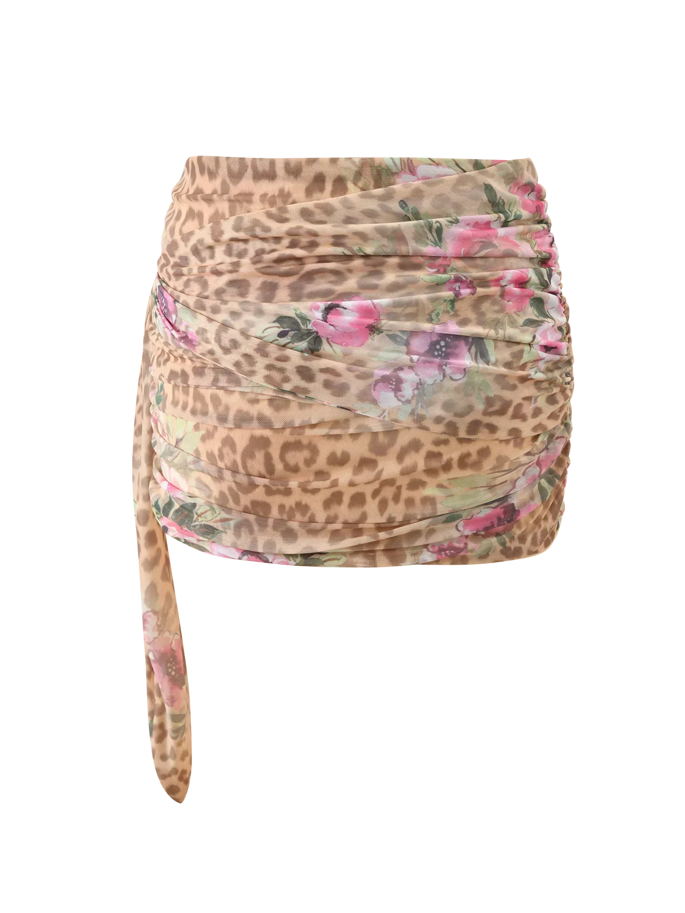 RISA MINI SKIRT LEOPARD FLORAL