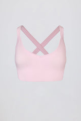 Super Sculpt Seamless Crossback Sports Bra in Soft Pink