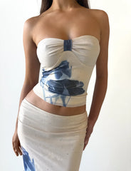JANIS TOP INDIGO FLORAL