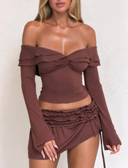 DENALI MINI SKIRT CHOCOLATE