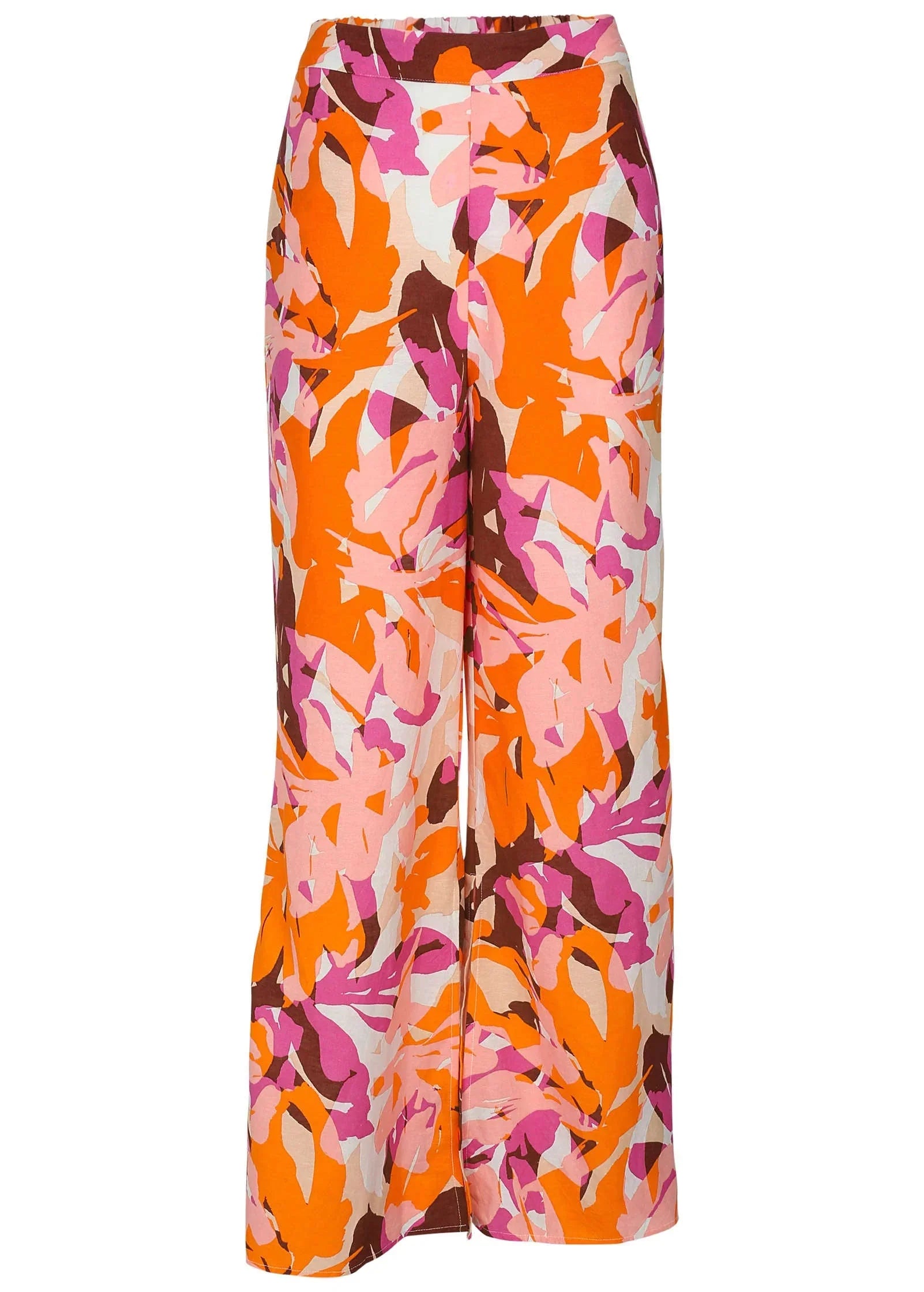 Linen Side Slit Pant Desert Floral