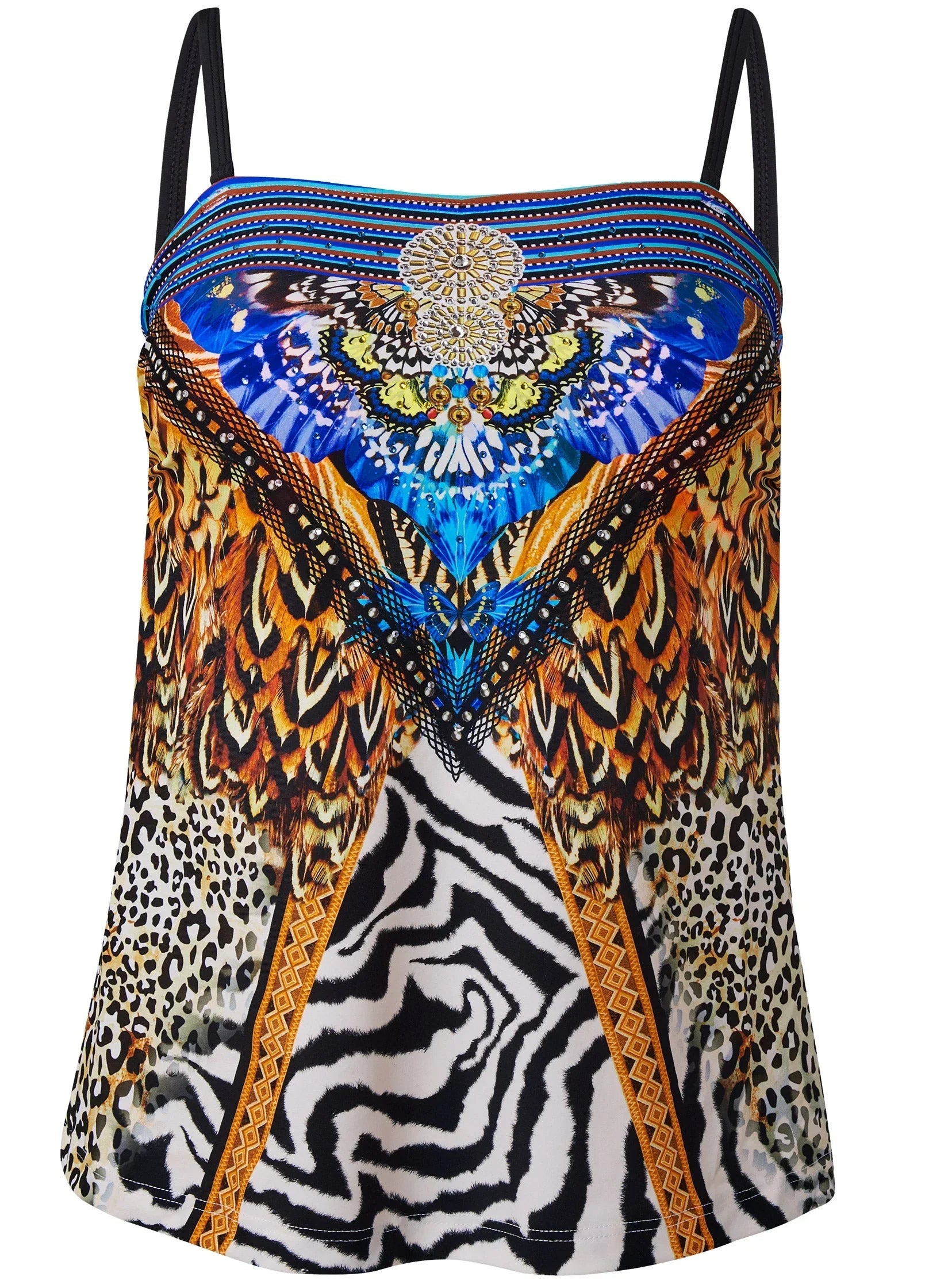 Bandeau Tankini Top Set Jungle Queen
