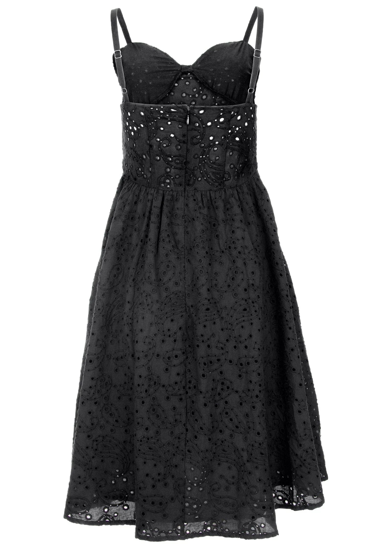 Paisley Eyelet Dress Jet Black