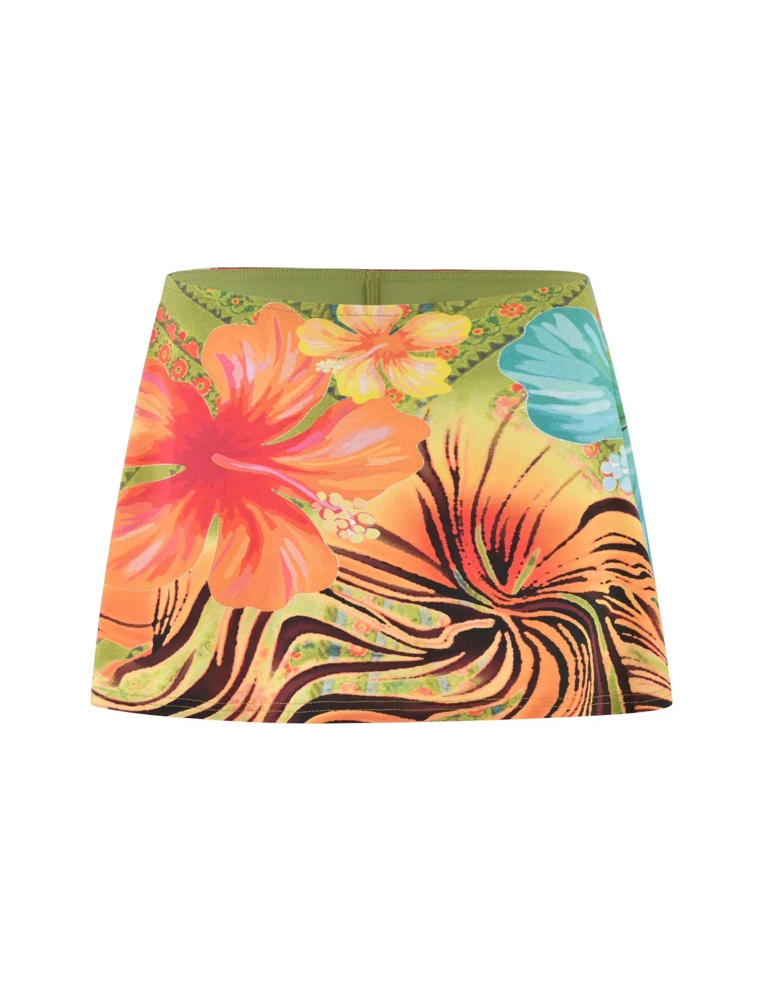 QUINLEY SKORT MULTI FLORAL TROPICAL FLORAL
