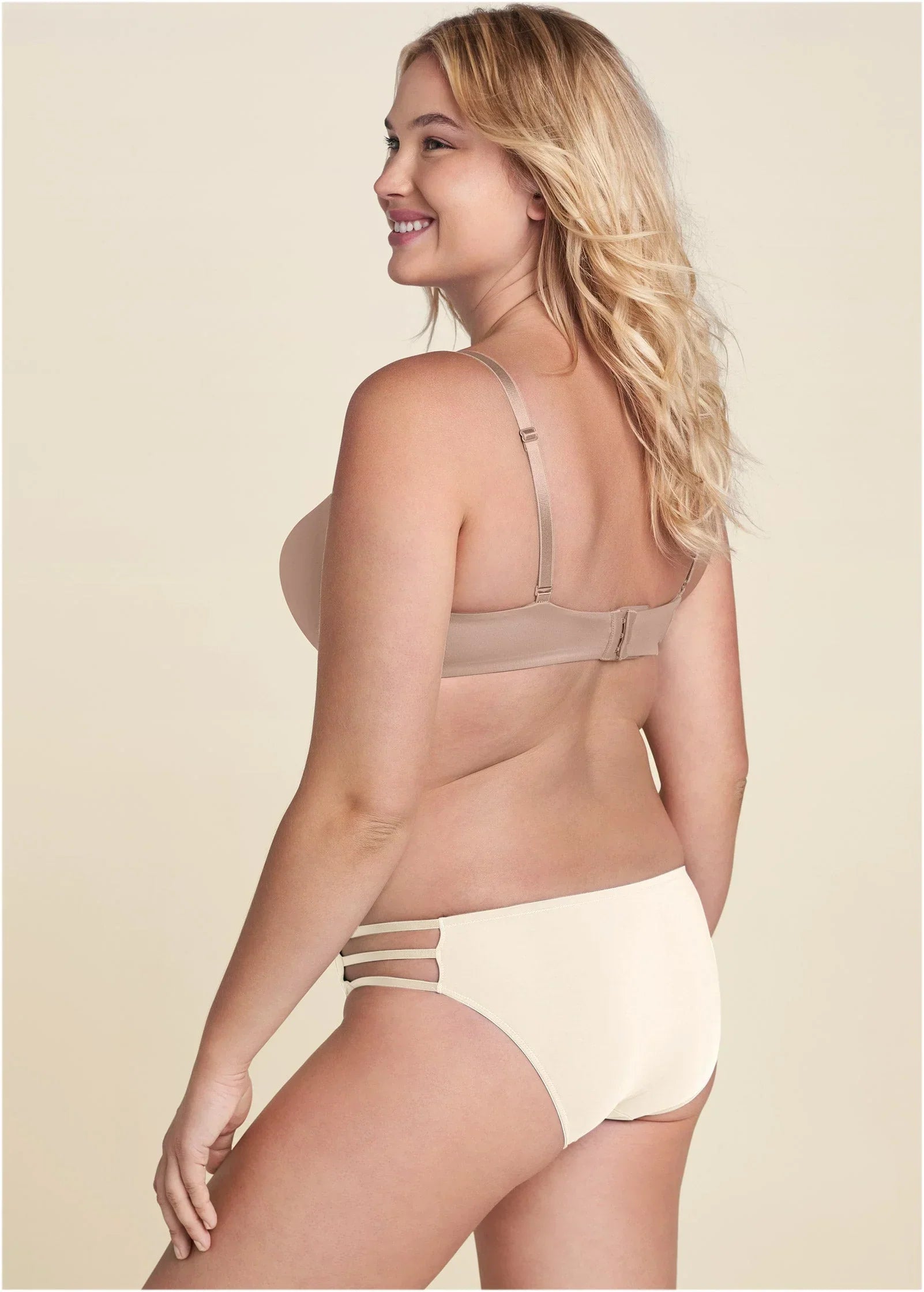 Pearl By VENUSÂ Strappy Plunge Bra Sonoran Sand