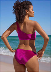 Velvet Cheeky Bikini Bottom Pink Crush