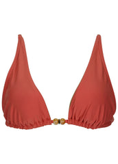 Beaded Triangle Bikini Top Cranberry