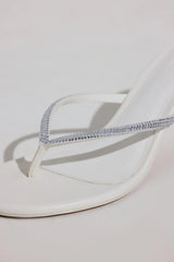 Heeled Sandal in White
