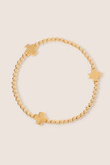 Signature Cross 3mm Gold Bracelet Gold