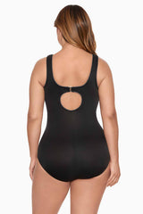 Plus Size Colorblock Touche One Piece