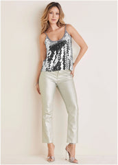 Mirror Sequin Tank Mirrored Mesh Sequins