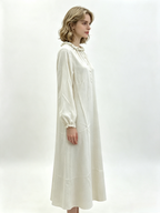 Ruffle Collar Textured Maxi Dress