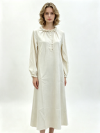 Ruffle Collar Textured Maxi Dress