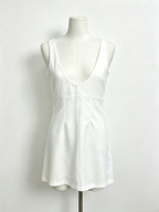 Sleeveless Deep V Mini Dress