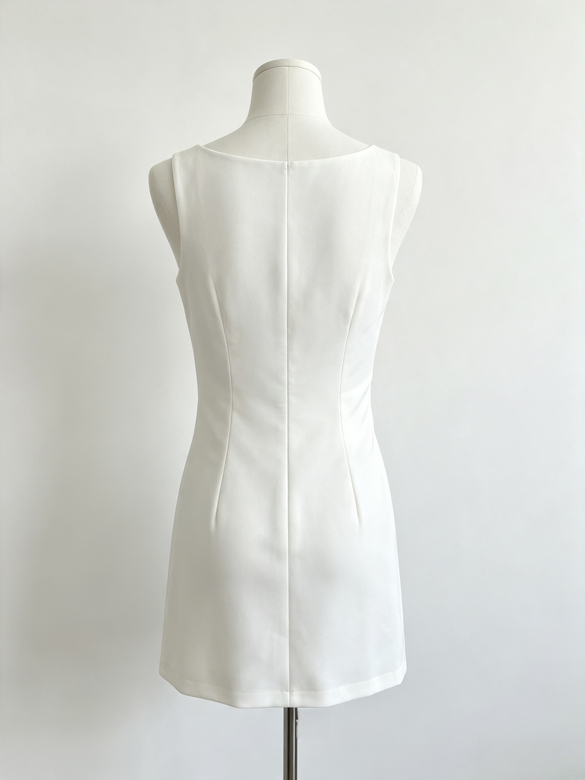 Sleeveless Deep V Mini Dress