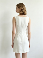 Sleeveless Deep V Mini Dress