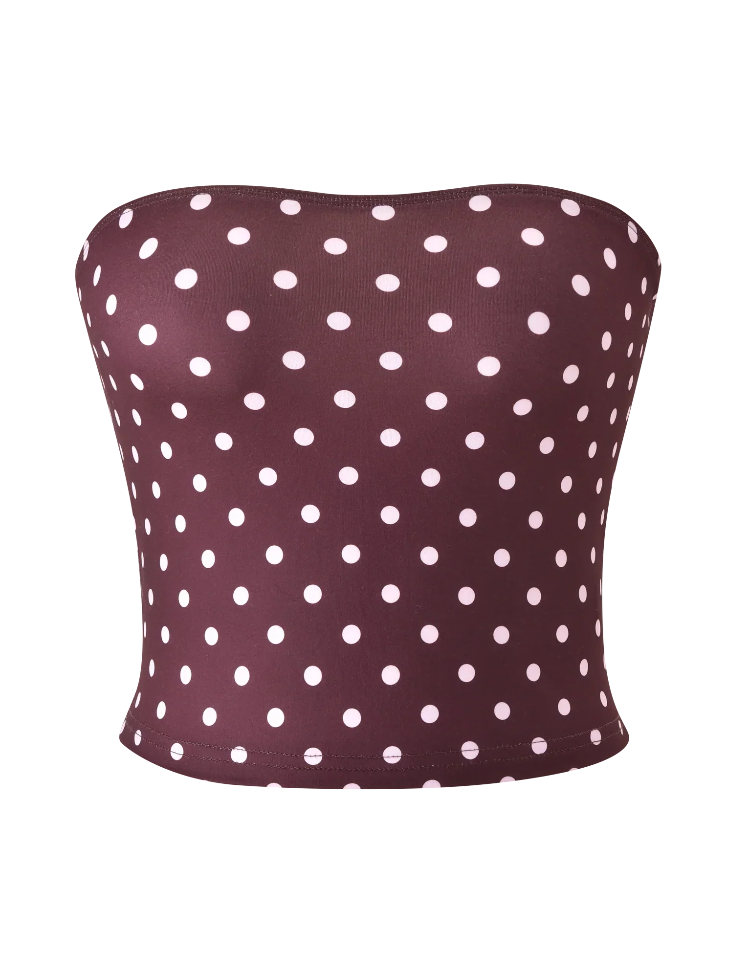 VALI POLKA DOT TOP CHOCOLATE PINK DOT