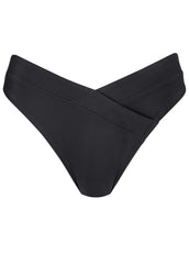 Havana Midi Bikini Bottom Jet Black