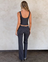 KITTIE PANT GREY STRIPE