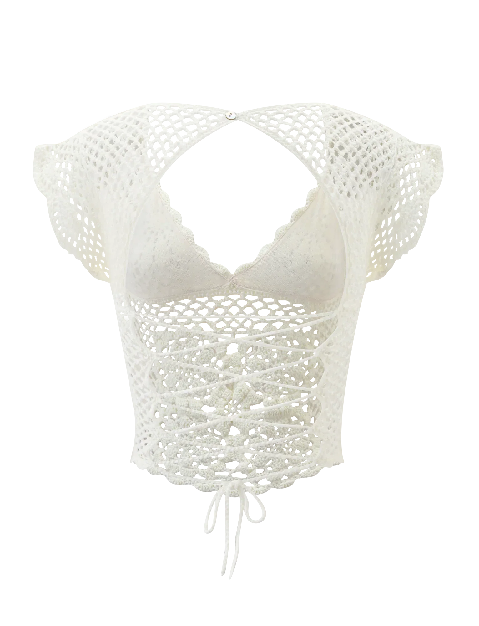 SASHA CROCHET TOP IVORY