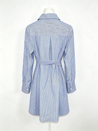 Striped Belted Shirt Mini Dress