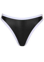 Liquid Leather Honolulu Midi Bottom Black White